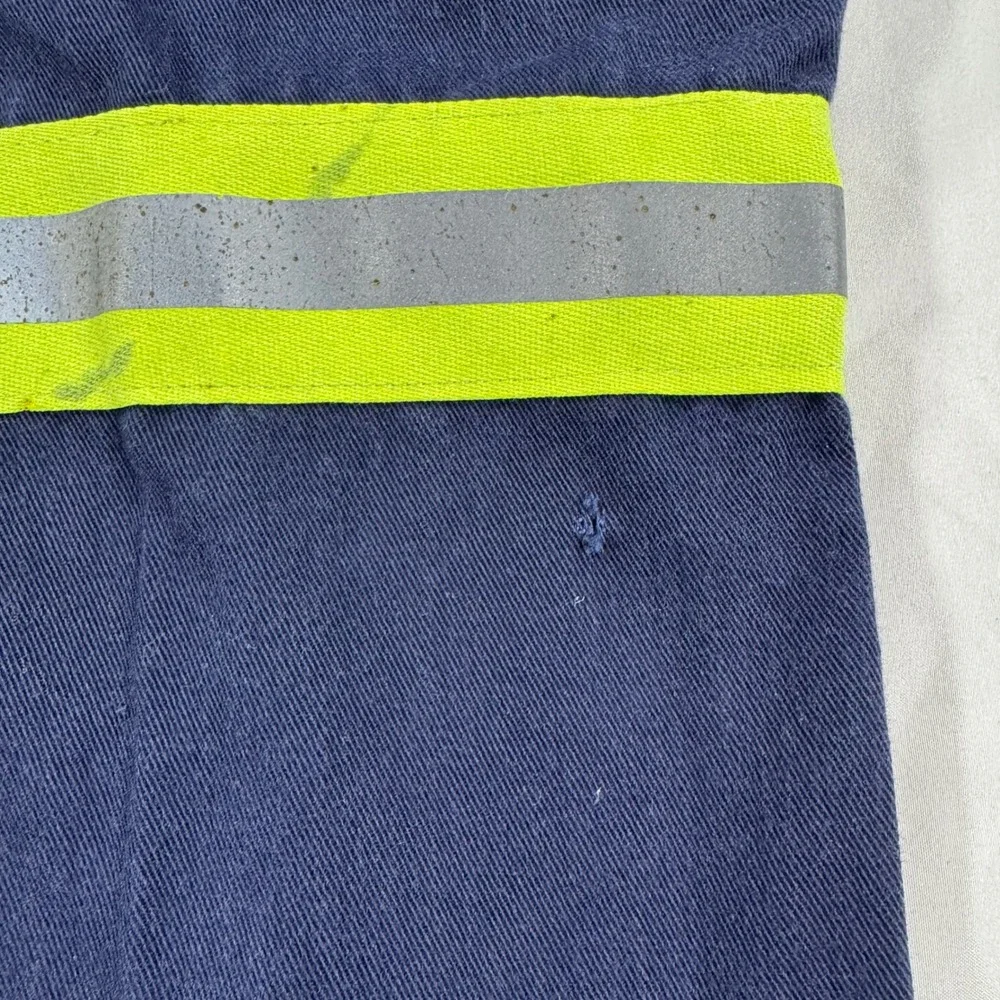 Carhartt FR Flame Resistant Work Pants Navy Blue Reflective Tape 34x34 CAT 2